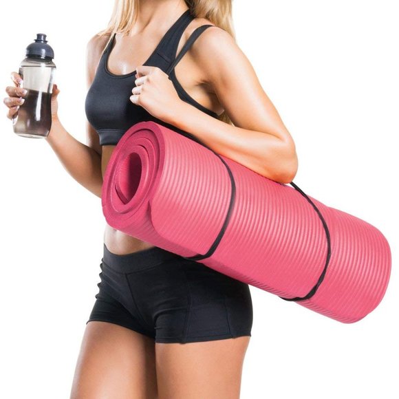 Premium TPE Yoga Mat 72" x 24" 6mm Thick Non Slip Durable Eco Friendly mat - Picture 1 of 8